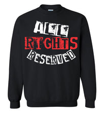 Load image into Gallery viewer, All Rights Reserved Crewneck Sweatshirt - Red &amp; White