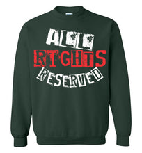 Load image into Gallery viewer, All Rights Reserved Crewneck Sweatshirt - Red &amp; White