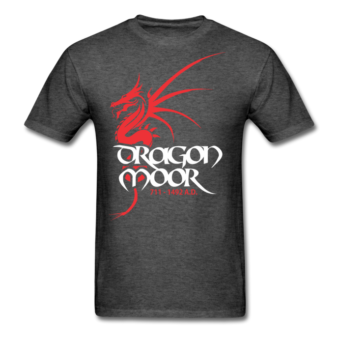 Dragon Moor Tee.. Red Dragon - Heather Black - heather black
