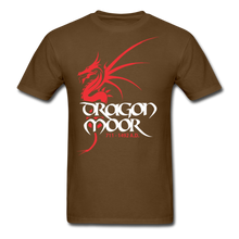 Load image into Gallery viewer, Dragon Moor Tee.. Red Dragon - Heather Black - brown