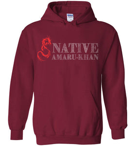 Native Amaru-Khan Red & White Hoodie - 2