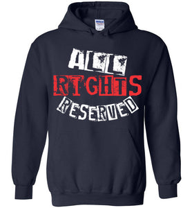 All Rights Reserved Hoodie - Red & White