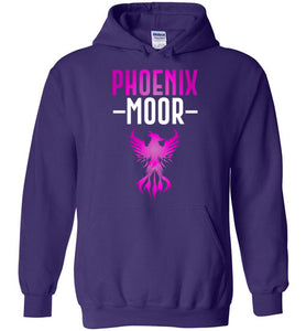 Fire Bird Phoenix Moor Hoodie - Royal Violate & White