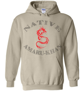 Native Amaru-Khan Hoodie  - Red & Black