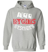 Load image into Gallery viewer, All Rights Reserved Hoodie - Red &amp; White