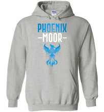 Load image into Gallery viewer, Fire Bird Phoenix Moor Hoodie - Ocean Blue &amp; White