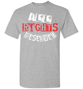 All Rights Reserved Tee 1 - Red & White