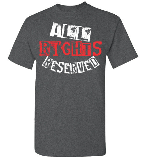 All Rights Reserved Tee 1 - Red & White – Reel Nagas