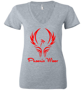 Women's Phoenix Moor Red Phoenix V-Neck Tee - 1