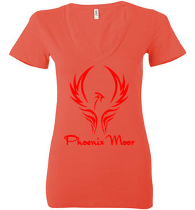 Women's Phoenix Moor Red Phoenix V-Neck Tee - 1
