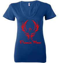 Load image into Gallery viewer, Women&#39;s Phoenix Moor Red Phoenix V-Neck Tee - 1