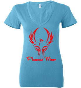 Women's Phoenix Moor Red Phoenix V-Neck Tee - 1