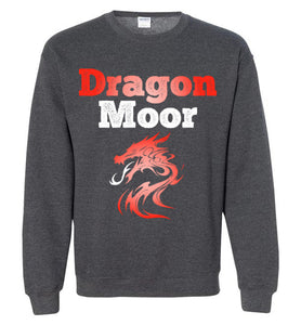 Fire Dragon Moor Crewneck Sweat Shirt - Red & White