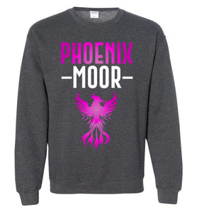 Fire Bird Phoenix Moor Sweatshirt - Royal Violate & White