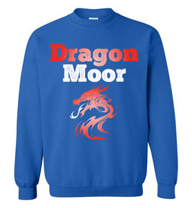 Fire Dragon Moor Crewneck Sweat Shirt - Red & White