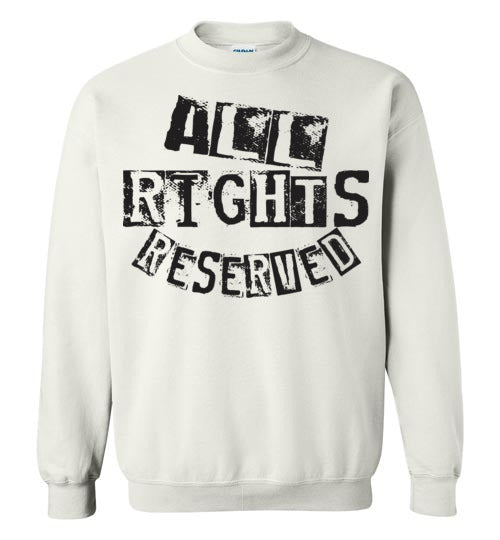 All Rights Reserved Crewneck Sweatshirt - Black