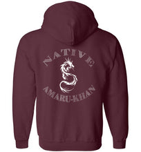 Load image into Gallery viewer, Native Amaru Khan Zip Hoodie White 2 Sided