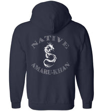 Load image into Gallery viewer, Native Amaru Khan Zip Hoodie White 2 Sided