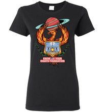 Load image into Gallery viewer, Women&#39;s KYRF Fire Bird Tee - Red Logo