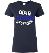 Load image into Gallery viewer, Women&#39;s All Rights Reserved Tee - Blue