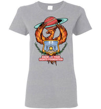 Load image into Gallery viewer, Women&#39;s KYRF Fire Bird Tee - Red Logo