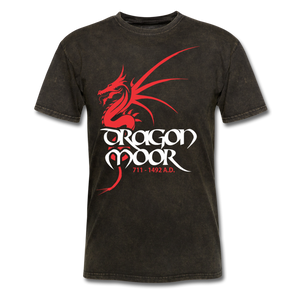 Dragon Moor Tee.. Red Dragon - Heather Black - mineral black