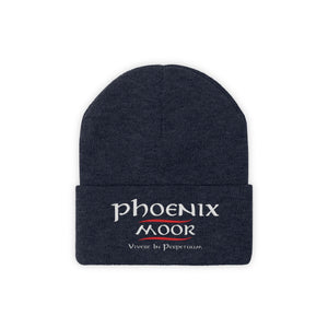 Embroidered Phoenix Moor Beanie - Red & White