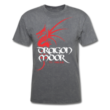 Load image into Gallery viewer, Dragon Moor Tee.. Red Dragon - Heather Black - mineral charcoal gray