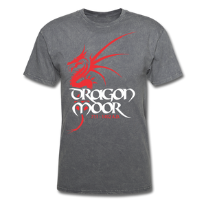Dragon Moor Tee.. Red Dragon - Heather Black - mineral charcoal gray