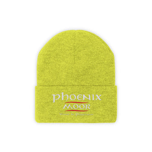 Embroidered Phoenix Moor Beanie - Red & White