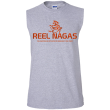 Load image into Gallery viewer, Reel Nagas Muscle Tank - Sunset Orange