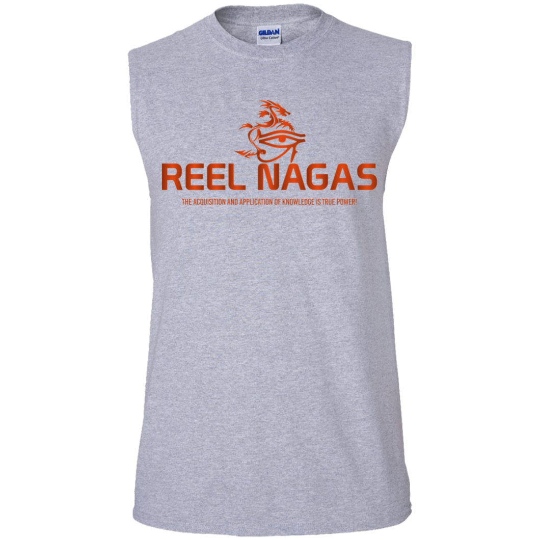 Reel Nagas Muscle Tank - Sunset Orange