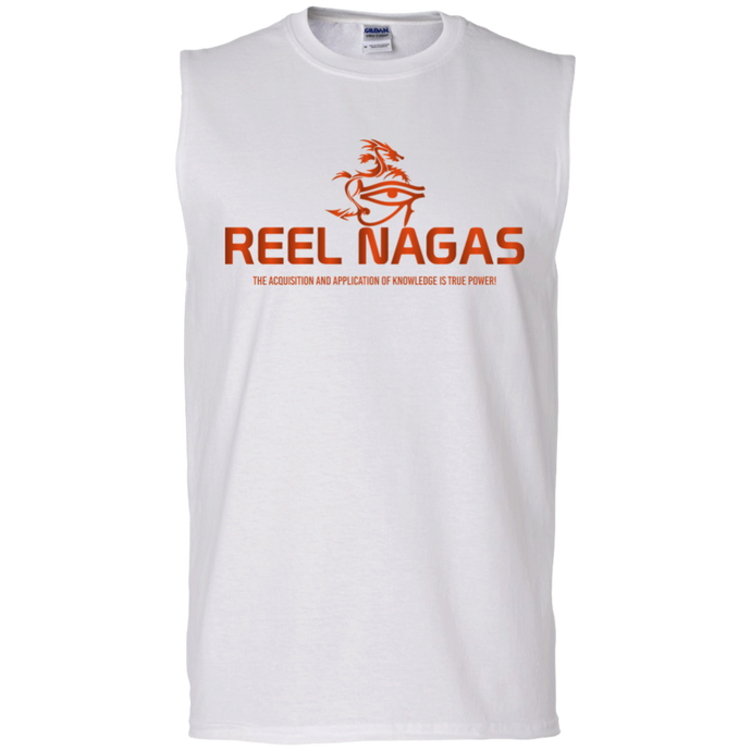 Reel Nagas Muscle Tank - Sunset Orange