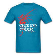 Load image into Gallery viewer, Dragon Moor Tee.. Red Dragon - Heather Black - turquoise