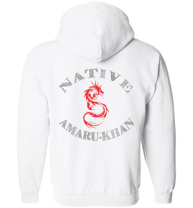 Native Amaru Khan Zip Hoodie Red & Black 2 Sided