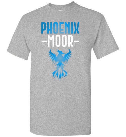 Fire Bird Phoenix Moor Tee - Ocean Blue & White