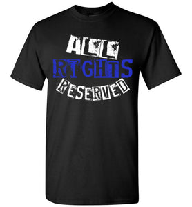 All Rights Reserved Tee 2 - Blue & White